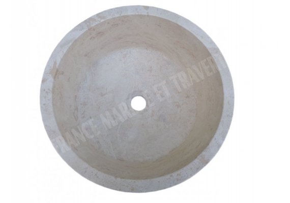 Travertin Beige Vasque Mi- Conique Adouci 1