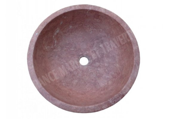 Travertin Rose Vasque Bol Adouci 1