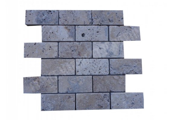 Travertin Philadelphia Mosaïque 4,8x10 cm Antique 1