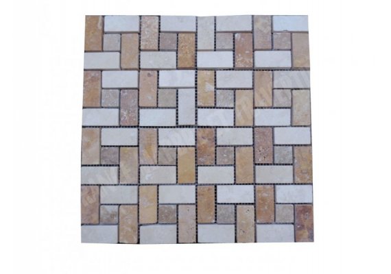 Travertin Mixte Mosaïque Target 3 Couleur Adouci  1