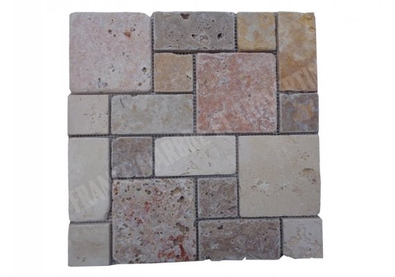 Travertin Mixte Mosaïque 4 Couleur 3 Format Antique  1