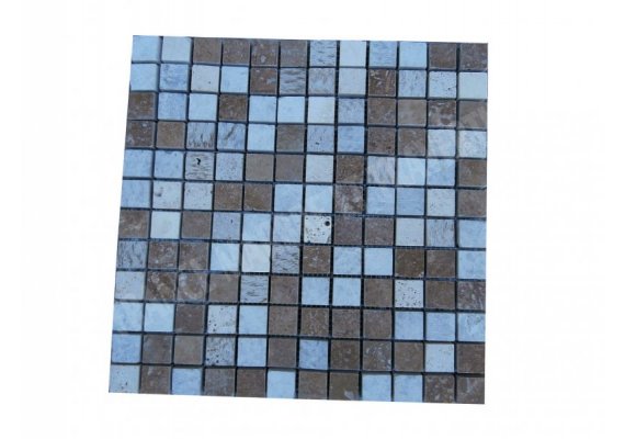Travertin Mixte Mosaïque 2,3x2,3 cm Brut  1