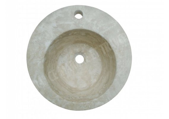 Travertin Beige Vasque Croissant Adouci 1