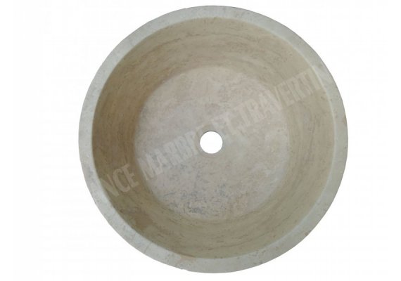 Travertin Beige Vasque Conique Éclate 1