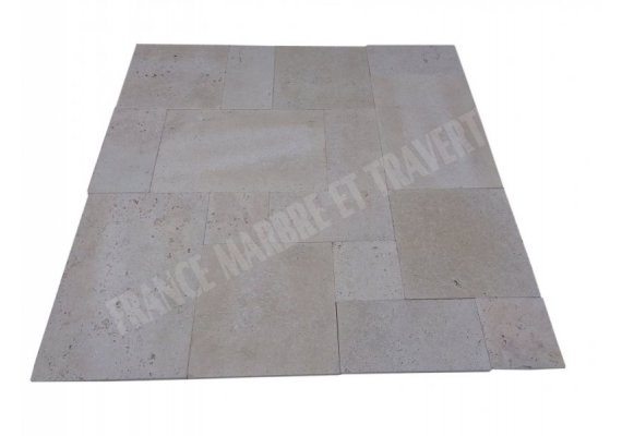 Travertin Beige Clair Opus Romain 2 cm Rustique  1