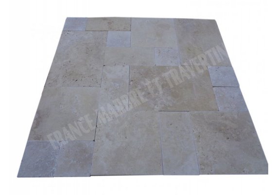 Travertin Beige Clair Opus Romain 1,2 cm Antique  1