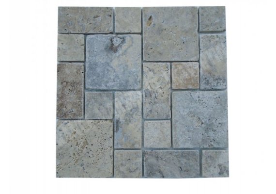 Travertin Silver Mosaïque 3 Format Antique  1