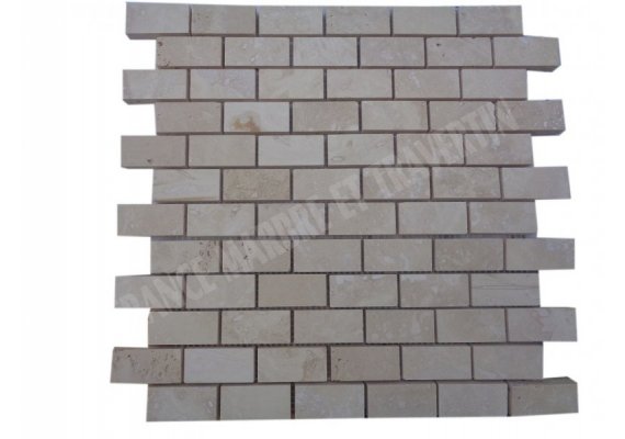 Travertin Beige Clair Mosaïque 2,3x4,8 cm Adouci  1
