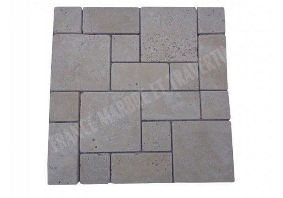 Travertin Beige Clair Mosaïque 3 Format Antique  1