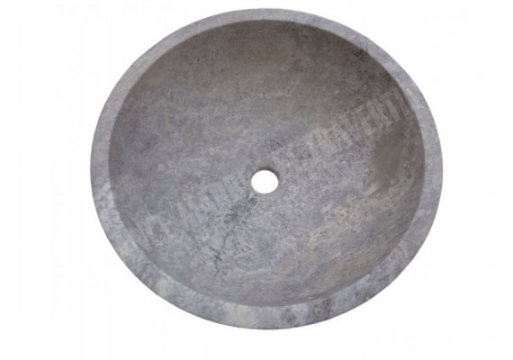 Travertin Silver Vasque Bol Strié 1