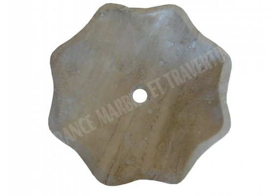 Travertin Beige Vasque Fleur Adouci 1