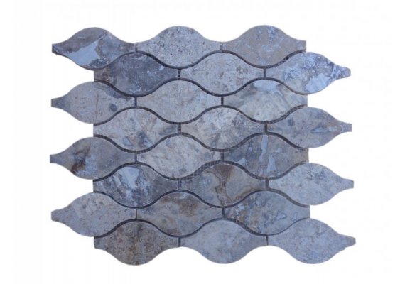 Travertin Silver Arabesque Mosaïque Citron Adouci  1
