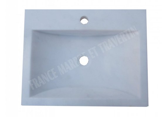 Marbre Afyon Blanc Évier 50x40x10 cm Poli 1