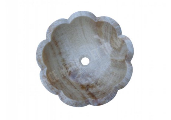 Onyx Miel Vasque Bol Fleur Poli 1