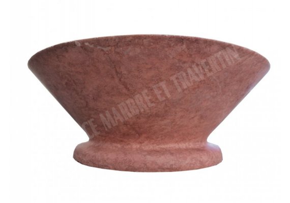 Travertin Rose Vasque Assiette Adouci 1