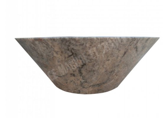 Travertin Silver Vasque Conique Adouci 1