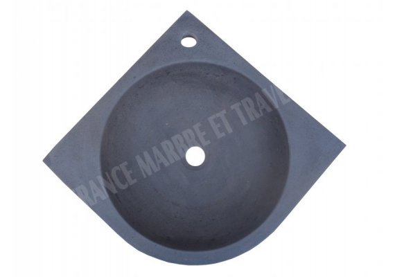 Basalte Lave Main Angle 40x40 cm Adouci 1