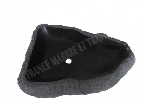 Basalte Noir Vasque Triangle 40x50x15 cm Adouci 1