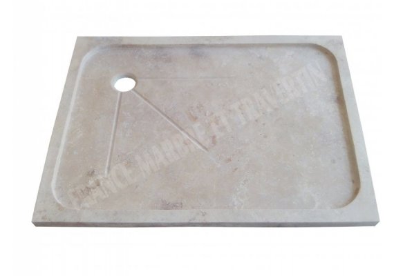 Travertin Beige Bac À Douche 120x90 cm Adouci  1