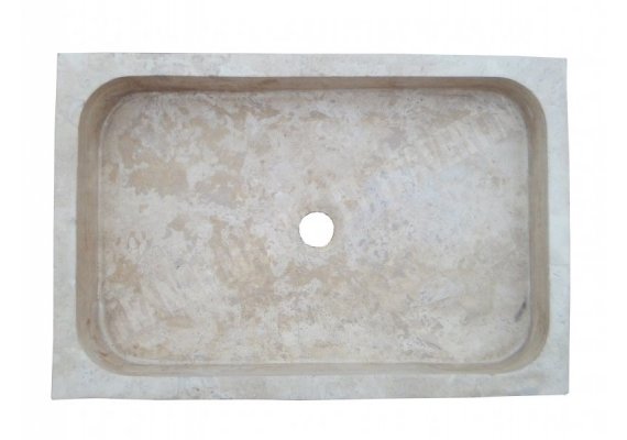 Travertin Beige Évier 60x40 10 cm Adouci 1