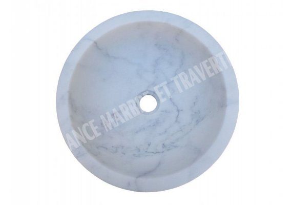 Marbre Carrare Blanc Turque Vasque Bol Poli 1