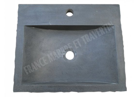 Basalte Noir Evier 48x40 cm Éclate Adouci 1
