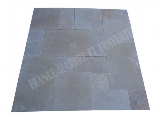 Travertin Beige Clair Big Opus Romain 2 cm Antique  1