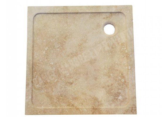 Travertin Beige Bac À Douche 80x80 5 cm Adouci 1