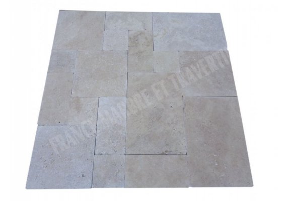 Travertin Beige Clair Big Opus Romain 1,5 cm Antique  1