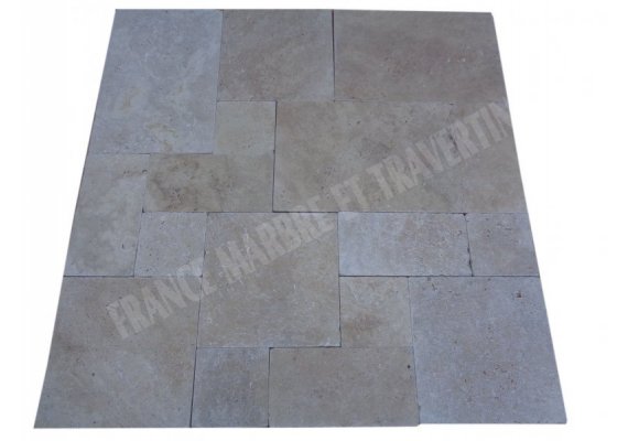 Travertin Beige Clair Big Opus Romain 3 cm Antique  1