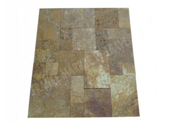 Travertin Jaune Mini Opus Romain 1,2 cm Antique  1