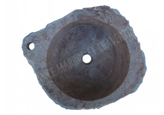 Travertin Rose Vasque Lave Main Angle Éclate  1