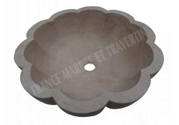 Travertin Beige Vasque Marguerite Adouci 1