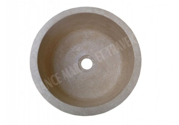 Travertin Beige Vasque Petit Cylindre Adouci 1