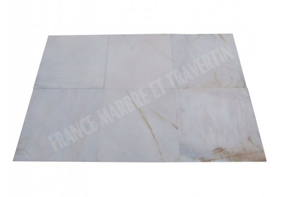 Marbre Blanc Bianco Giallo 60x60x1,5 cm Poli  1