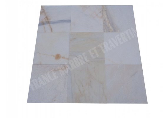 Marbre Blanc Bianco Giallo 30x30x1 cm Poli  1